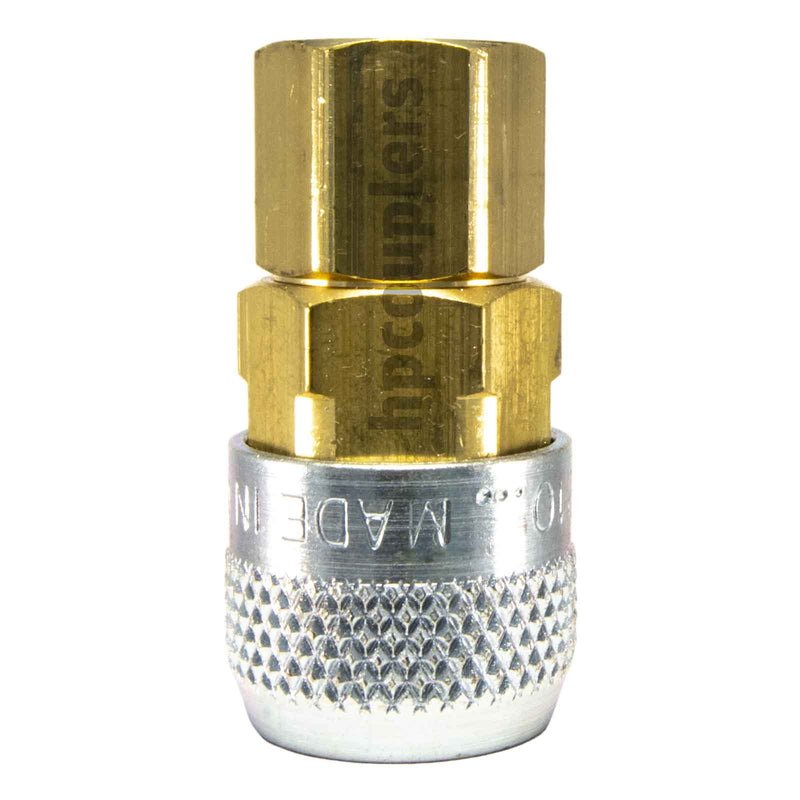 Foster 310-4004, Aro 310 Series, Coupler, Automatic, 1/4" Female NPT, Brass, Steel