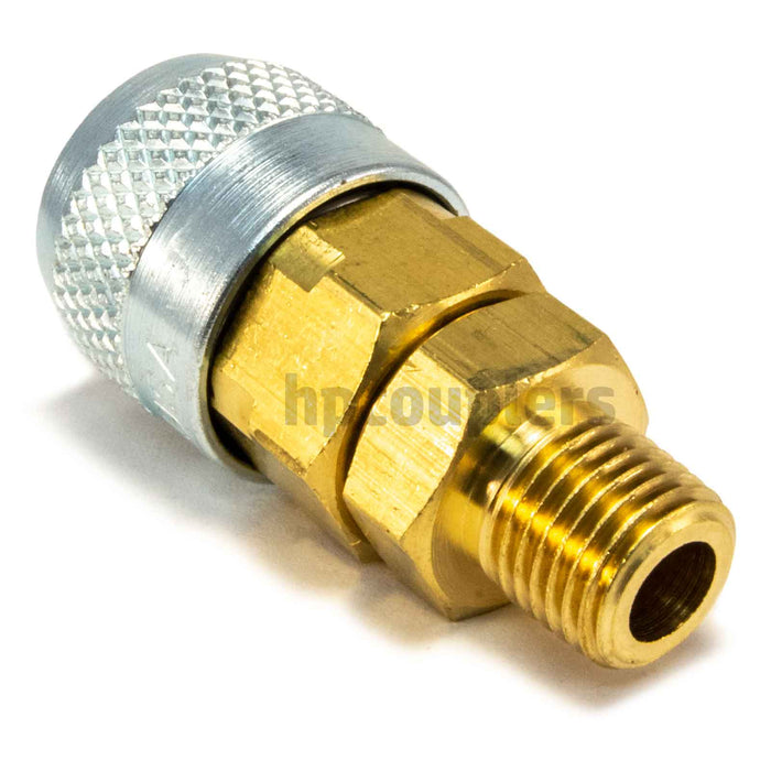 Foster 310-4504, Aro 310 Series, Coupler, Automatic, 1/2" Male NPT, Brass, Steel
