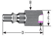 hpcouplers AR25 Series, 1/4" Aro 210 Plug x 1/4″ Female NPT, Stainless Steel