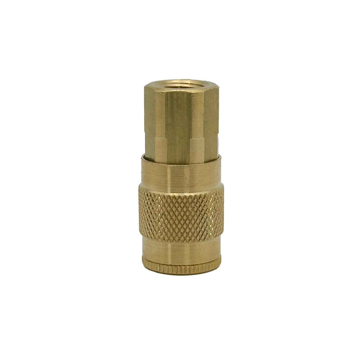 Dixon Valve And Coupling Air Hose Fittings, Manual Quick Coupler, Tru-Flate, T Type, 1/4" Coupler x 1/4" Female Thread NPT, 2JF2-B