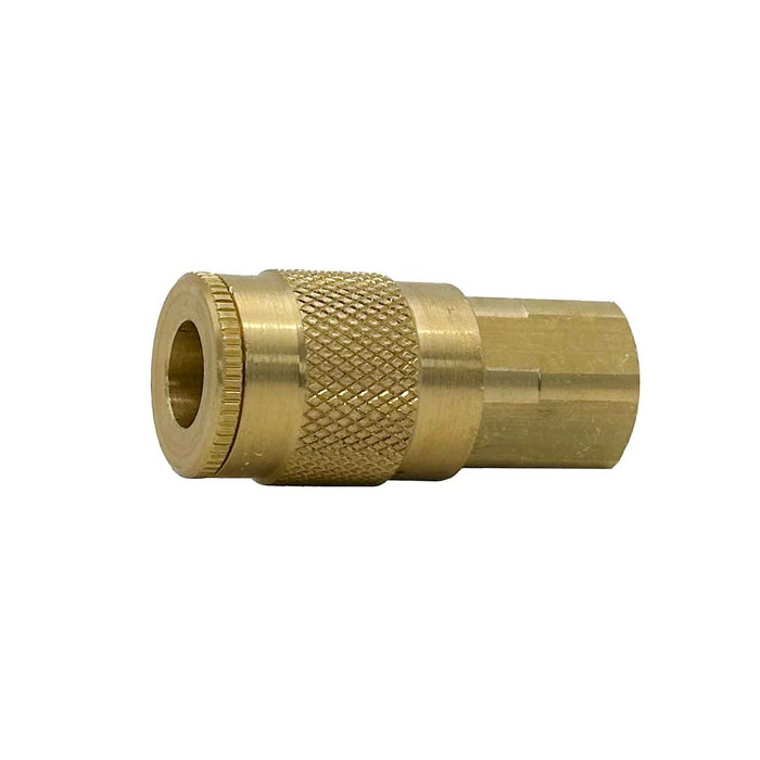 Dixon Valve And Coupling Air Hose Fittings, Manual Quick Coupler, Tru-Flate, T Type, 1/4" Coupler x 1/4" Female Thread NPT, 2JF2-B