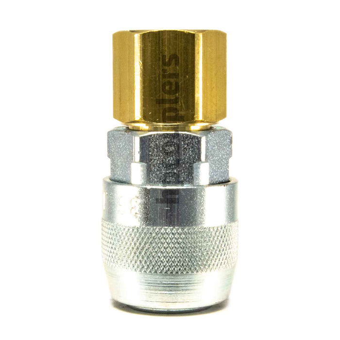 Foster 2803GS, 3 Series, Industrial Coupler, Automatic, 1/8" Female NPT, Brass, Steel