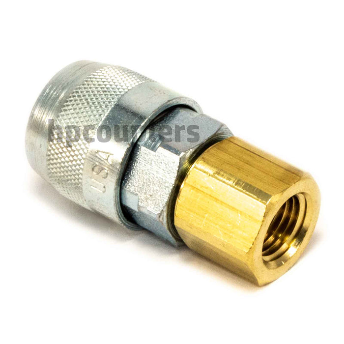 Foster 2803GS, 3 Series, Industrial Coupler, Automatic, 1/8" Female NPT, Brass, Steel