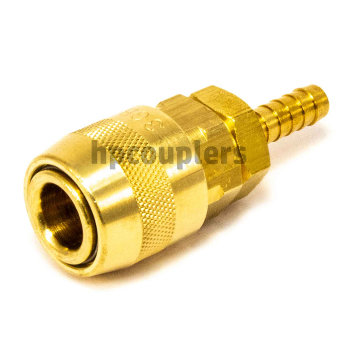 Foster 3703GB, 3 Series, Industrial Coupler, Automatic, 3/8" Hose Barb, Brass