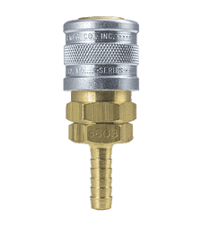 Foster 3603S/S, 3 Series, Industrial Coupler, Manual, 1/4" Hose Barb, Stainless Steel