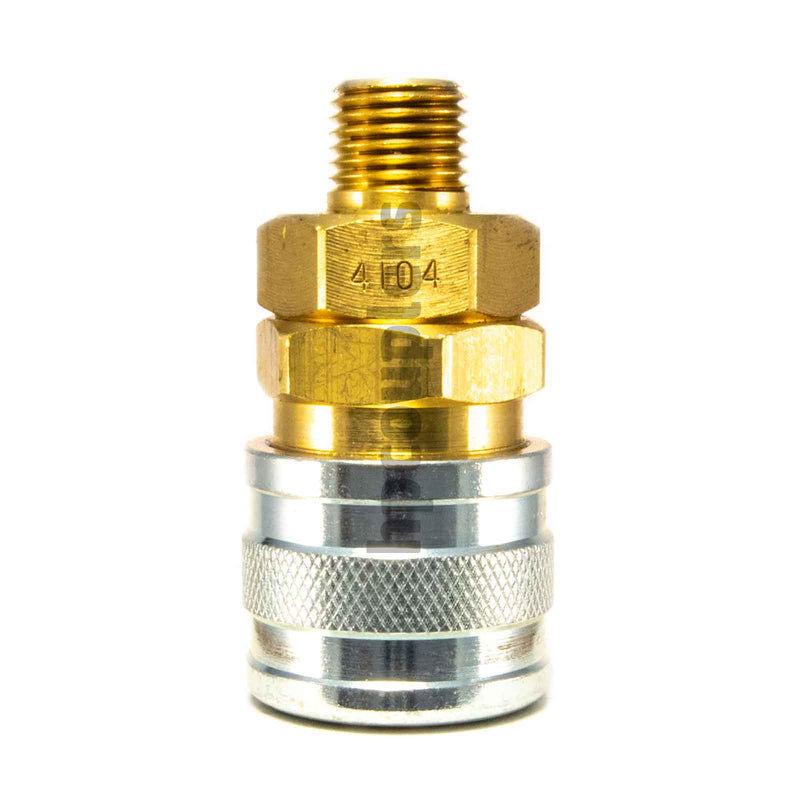 Foster 4504, 4 Series, Industrial Coupler, Manual, 1/2" Male NPT, Brass, Steel