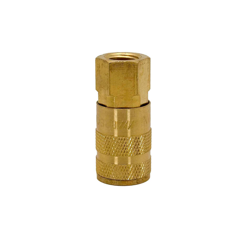 Breco, B-2OF2-B, ARO 210, A Type, 1/4" Coupler x 1/4" Female Thread NPT, Sleeve Guard, Brass