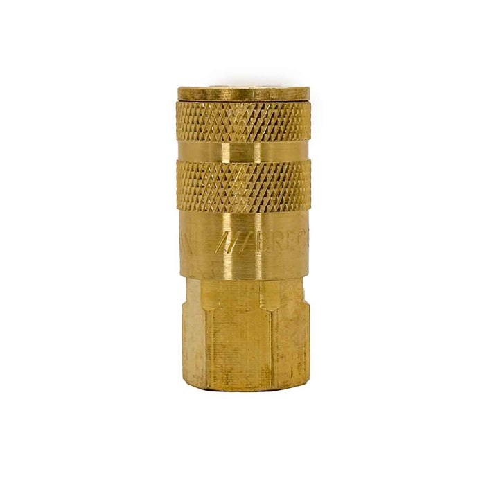 Breco, B-2OF2-B, ARO 210, A Type, 1/4" Coupler x 1/4" Female Thread NPT, Sleeve Guard, Brass