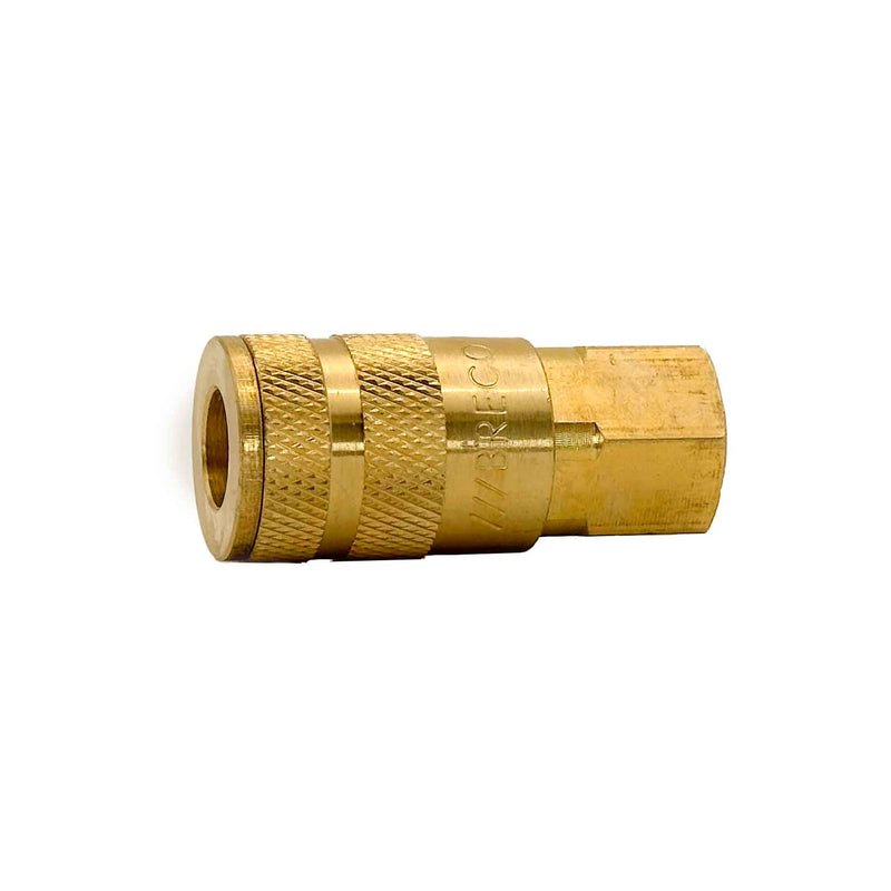 Breco, B-2OF2-B, ARO 210, A Type, 1/4" Coupler x 1/4" Female Thread NPT, Sleeve Guard, Brass