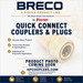 Breco B-2BF1-B - 3 Series 1/4" Socket Air Quick Coupler