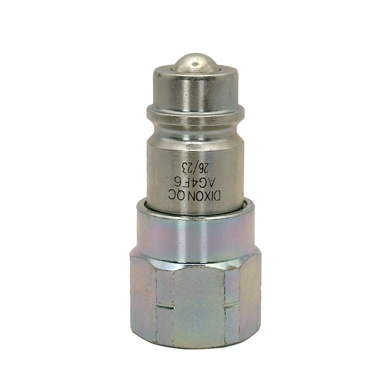 1/2" Pioneer Interchange, AG-Style Plug, Ball Valve Jump Size Female Plug, AG4F6 (1)