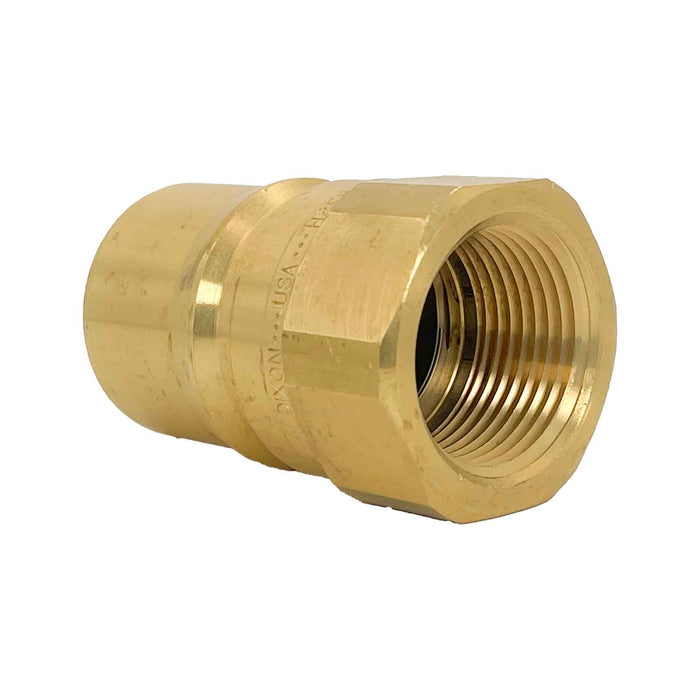 Dixon H8F8-B, H Series, ISO-B Interchange, 1" Body Plug x 1" Female Thread (Brass)