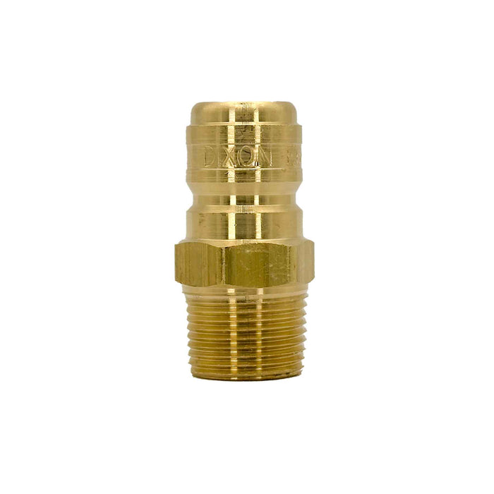 DIXN E6M6-B, Brass Straight Thru 3/4" Plug, 3/4" Male Thread, FST Style