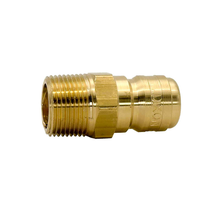 DIXN E6M6-B, Brass Straight Thru 3/4" Plug, 3/4" Male Thread, FST Style