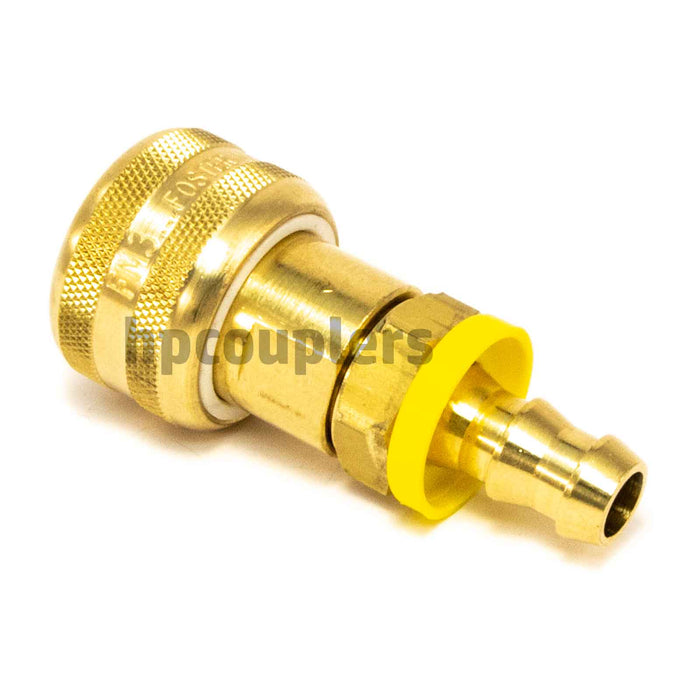 Foster FM1513, 3 Series, Industrial Coupler, Automatic, 1/4" Push-On Hose Barb, Brass