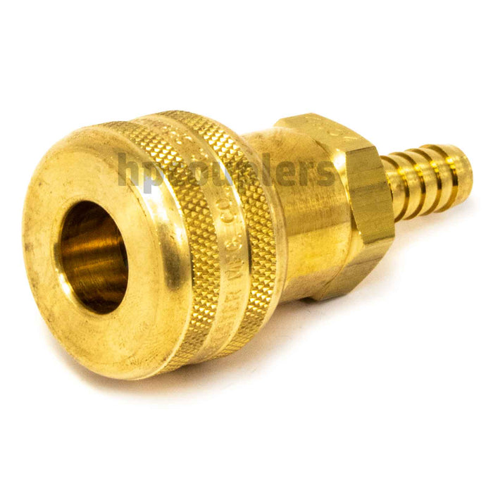 Foster FM4704, 4 Series, Industrial Coupler, Automatic, 5/16" Hose Barb, Brass