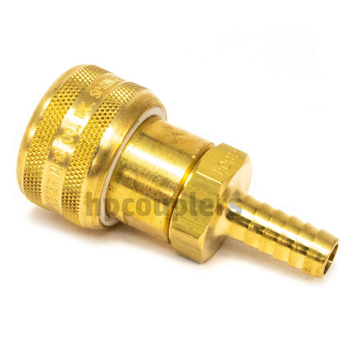 Foster FM4604, 4 Series, Industrial Coupler, Automatic, 1/4" Hose Barb, Brass