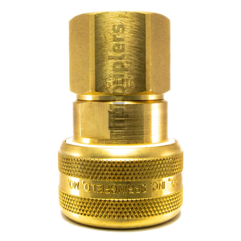 Foster FM6206, 6 Series, Industrial Coupler, Automatic, 1/2" Female NPT, Brass