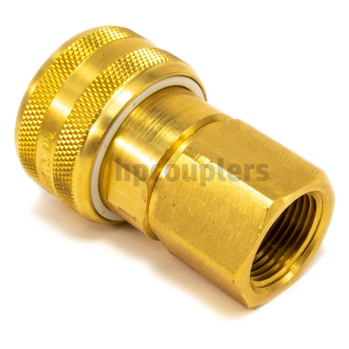 Foster FM6206, 6 Series, Industrial Coupler, Automatic, 1/2" Female NPT, Brass