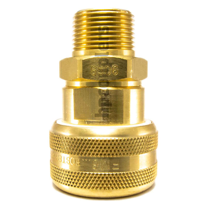 Foster FM6306, 6 Series, Industrial Coupler, Automatic, 1/2" Male NPT, Brass
