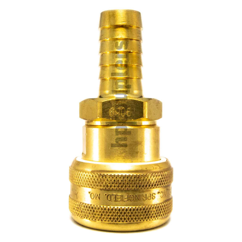 Foster FM6806, 6 Series, Industrial Coupler, Automatic, 1/2" Hose Barb, Brass