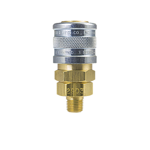 Foster 2903, 3 Series, Industrial Coupler, Manual, 1/8" Male NPT, Brass, Steel