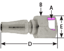 hpcouplers TL25 Series, 1/4" Shrader Plug x 1/8″ Female NPT, Manual, Steel
