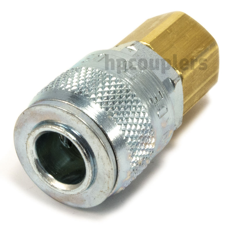 Foster TF2803, TF Series, True-Flate, Automotive, Coupler, Automatic, 1/8" Female NPT, Brass, Steel