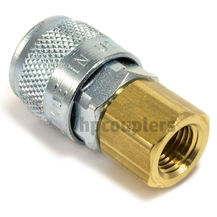 Foster TF3203, TF Series, True-Flate, Automotive, Coupler, Automatic, 3/8" Female NPT, Brass, Steel