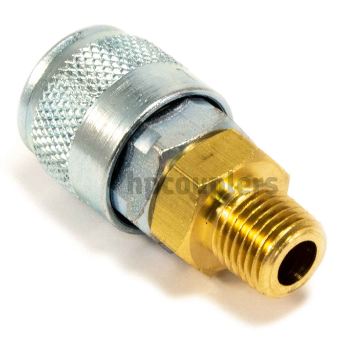 Foster TF3303, TF Series, True-Flate, Automotive, Coupler, Automatic, 3/8" Male NPT, Brass, Steel