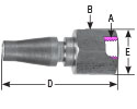 hpcouplers TL25 Series, 1/4" Shrader Plug x 1/4″ Female NPT, Manual, Stainless Steel