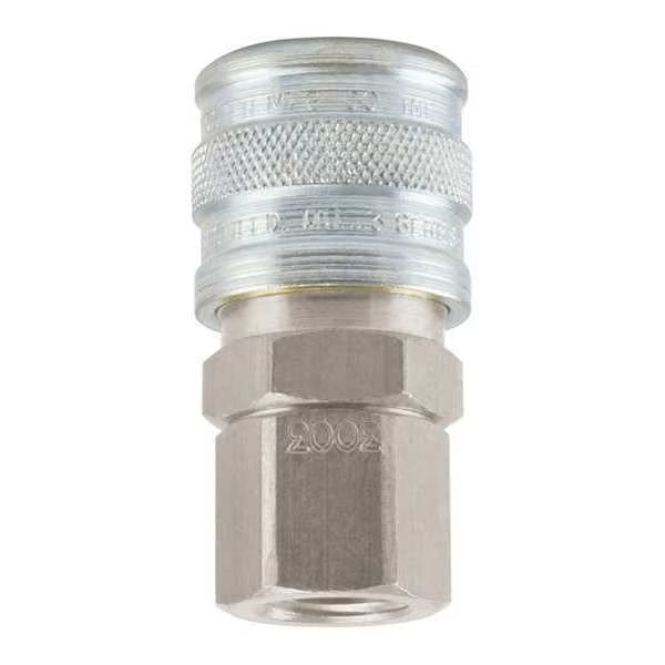 Foster 3203S/S, 3 Series, Industrial Coupler, Manual, 3/8" Female NPT, Stainless Steel