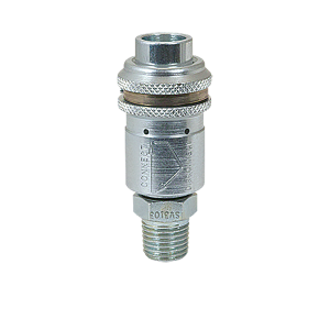 Foster SV3103, 3 Series, Industrial Coupler, Manual, 1/4" Male NPT, Safety Valve, Brass, Steel