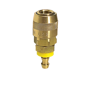 Foster 1513GB, 3 Series, Industrial Coupler, Automatic, 1/4" Hose Barb (Push-On), Brass