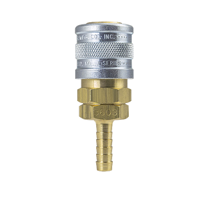Foster 3703S/S, 3 Series, Industrial Coupler, Manual, 3/8" Hose Barb, Stainless Steel