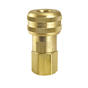 Foster SL5205, 5 Series, Industrial Coupler, Automatic, 1/2" Female NPT, Brass, Steel