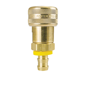 Foster FM1815, 5 Series, Industrial Coupler, Automatic, 1/2" Push-On Hose Barb, Brass
