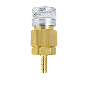 5605, 5 Series, Industrial Coupler, Automatic, 1/4" Hose Barb, Brass, Steel