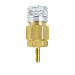 5705, 5 Series, Industrial Coupler, Automatic, 3/8" Hose Barb, Brass, Steel