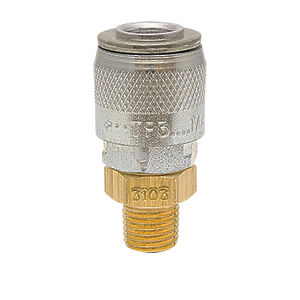 Foster TF2903, TF Series, True-Flate, Automotive, Coupler, Automatic, 1/8" Male NPT, Brass, Steel