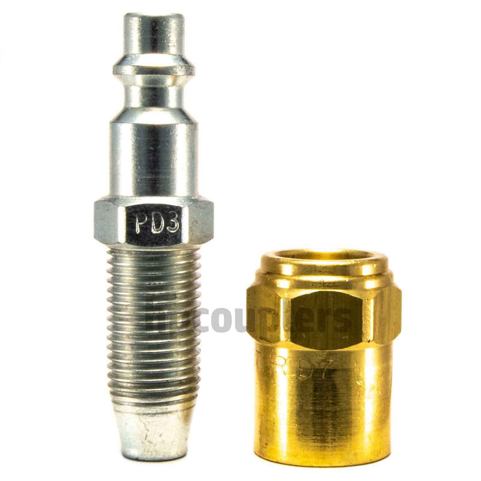 Reusable Hose Barb - 1/4" Body Plug X 3/8" ID - 11/16" OD Air Fittings