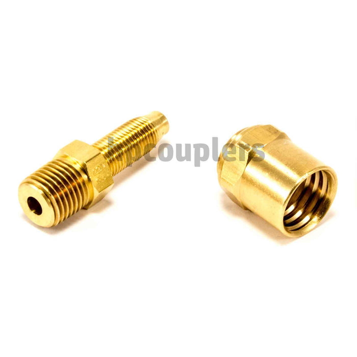 thumbnail image 2 of Foster 04-2 Miniature Air Hose Fitting – 1/8" Body X 1/4" ID Hose Barb – Steel – USA 2 of 6