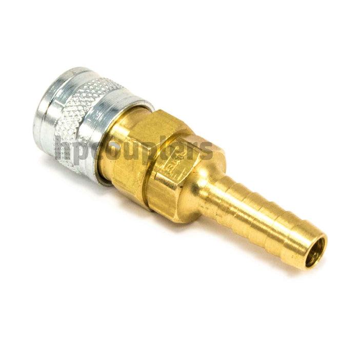 Foster 2042, 2 Series, Industrial Coupler, Manual, 1/4" Hose Barb, Brass, Steel