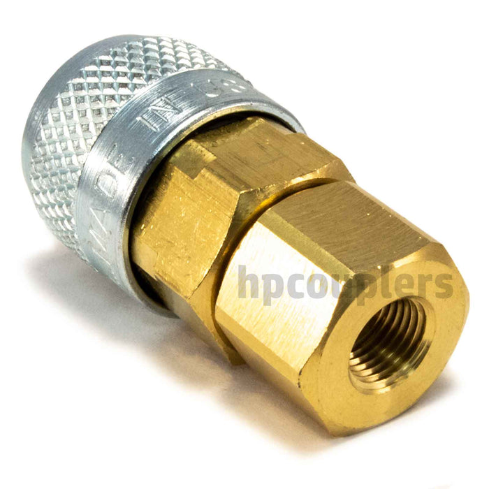 Foster 210-2803, Aro 210 Series Coupler, Automatic, 1/8" Female NPT, Brass, Steel