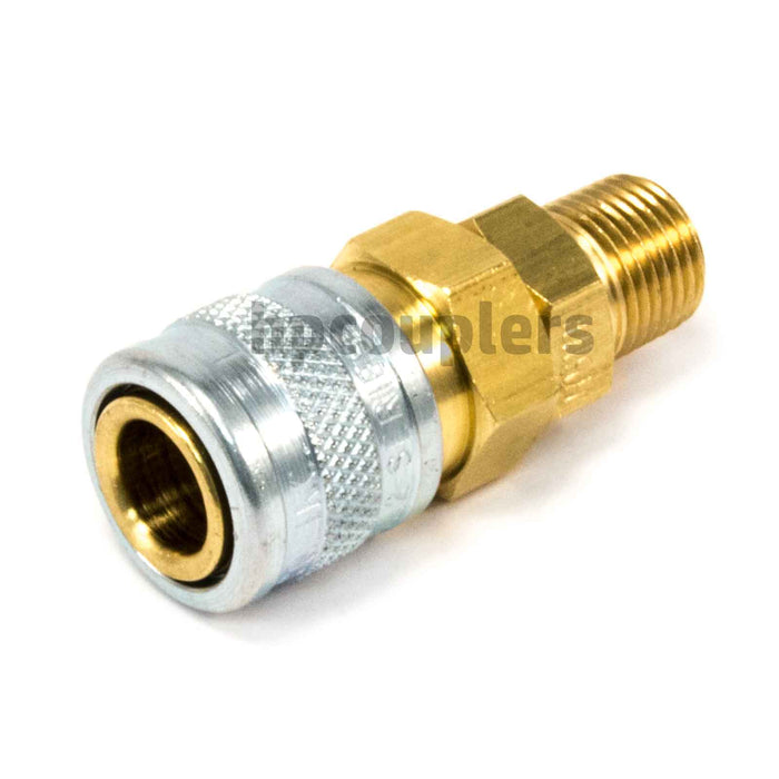 Foster 2402, 2 Series, Industrial Coupler, Manual, 1/4" Male NPT, Brass, Steel