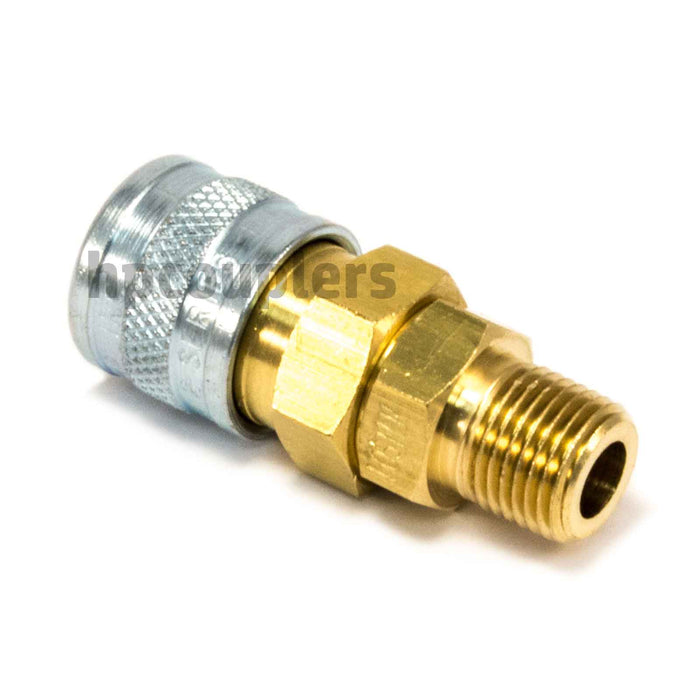 Foster 2402, 2 Series, Industrial Coupler, Manual, 1/4" Male NPT, Brass, Steel