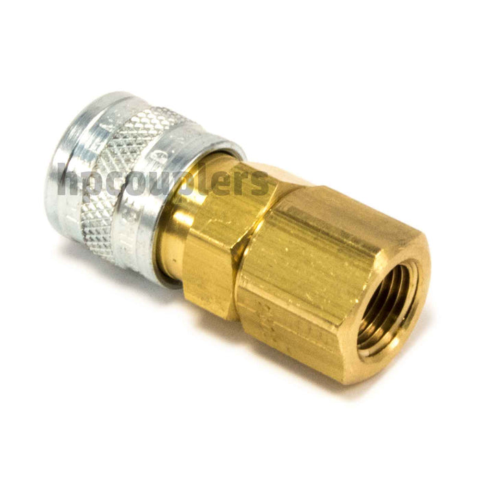 Foster 2302, 2 Series, Industrial Coupler, Manual, 1/8" Female NPT, Brass, Steel