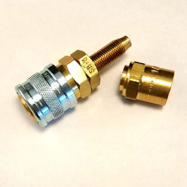 Reusable Hose Barb - 1/4" Body Coupler X 1/4" ID - 9/16" OD M Style Air Fitting