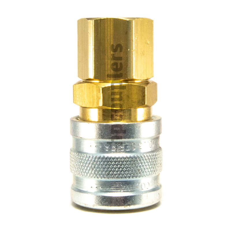 Foster 3003, 3 Series, Industrial Coupler, Manual, 1/4" Female NPT, Brass, Steel