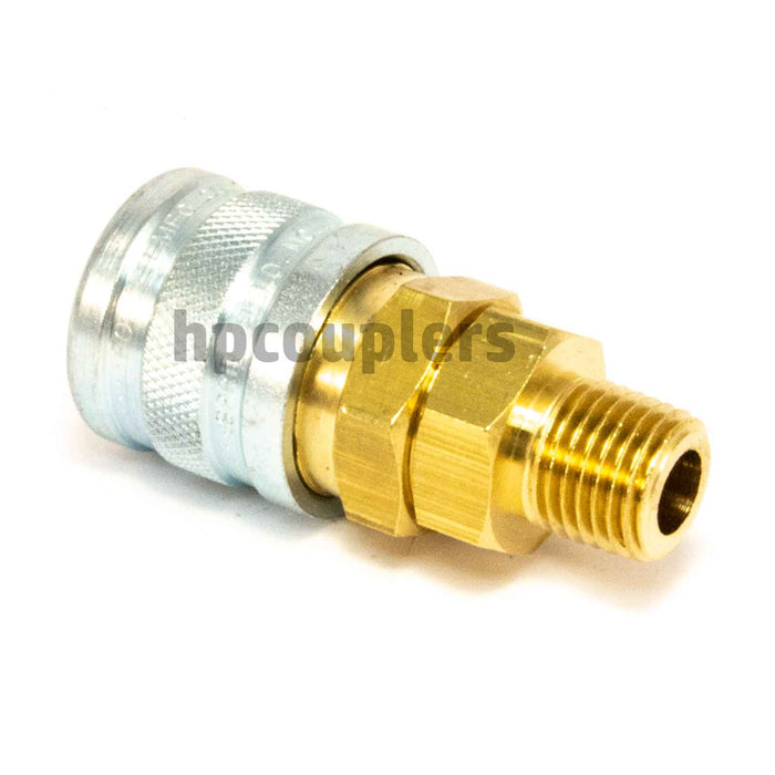 Foster 3103, 3 Series, Industrial Coupler, Manual, 1/4" Male NPT, Brass, Steel